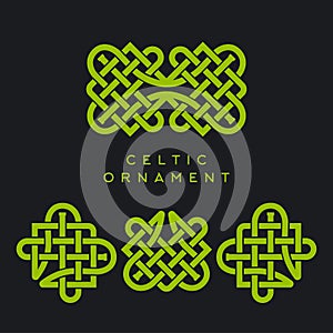 Celtic plexus design pattern. Seamless background. St. Patrick `s Day design.