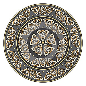 Celtic shield, decorated with a ancient European pattern