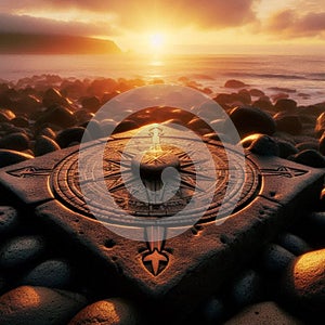 The Celtic Solar Stone Circles, AI generated image