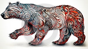 Celtic-style Bear created with generative AI technology