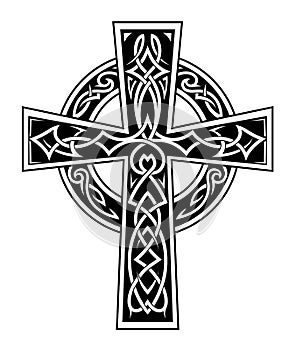 Celtic style cross tattoo