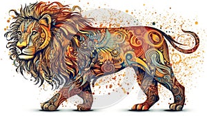 Celtic-style Lion created with generative AI technology