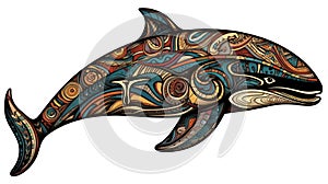 Celtic-style Orca created with generative AI technology