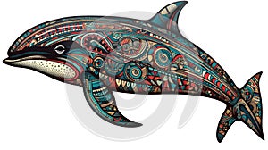 Celtic-style Orca created with generative AI technology