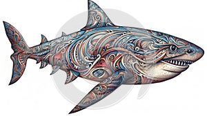 Celtic-style Shark created with generative AI technology