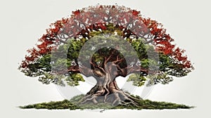 Celtic-style tribal depiction of the Tree of Life created with generative AI technology