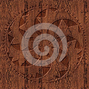 Scolpito di legno celtico ornamento 