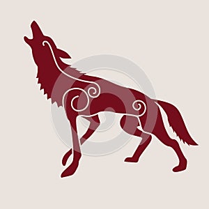 Celtic symbol of wolf