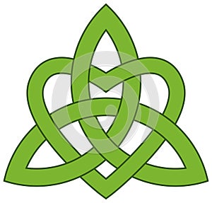 Celtic Trinity knot with a heart photo