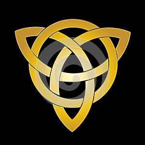 Celtic Trinity, Triskelion, Holy Trinity spiritual gold symbol