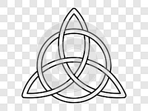 Celtic trinity vector icon. Triquetra symbol.