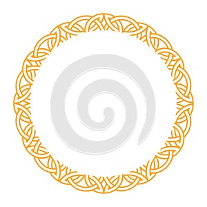 Celtic and viking inspired circular frame design for decoration