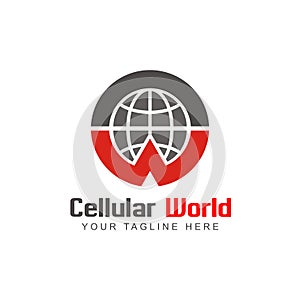 Celullar World Logo Design Inspiration