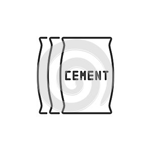 Cement Bags vector concept outline icon