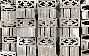 Cement block stack from wholesale supplier