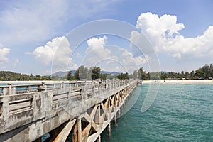 cement bridge in phang nga (natai bridge) thailand.