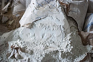 Cement on construction site