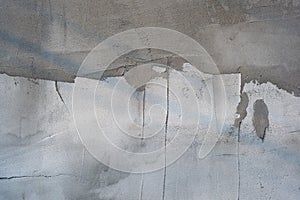 Cement covered wall background. Gray wet cement surface wall texture.