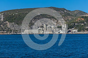 Cement factory Secil Outão seen from water. Cement is the basis of the Secil Group\'s operations.