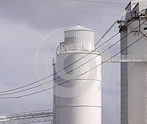 Cement factory silo and tower