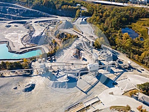 Cement factory in Virginia. view from above