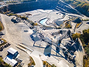 Cement factory in Virginia. view from above