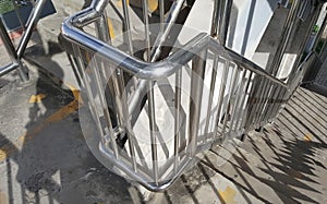 Cement Ladder and stainless steel railing