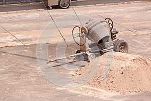 Cement mixer for small construction site