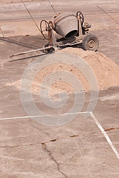 Cement mixer for small construction site