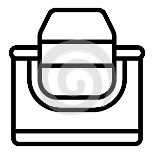 Cement mixer stand icon outline vector. Structure laborer