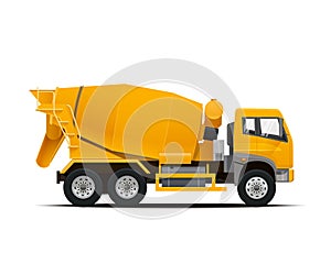 Cement Mixer Truck. High Detailed Vector illustration.