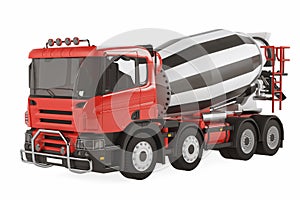 Cement Mixer Truck isolated