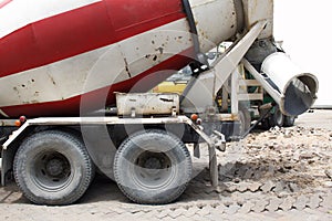 Cement mixer truck transport