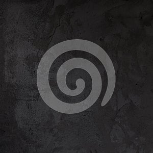 Cement mortar black wall, concrete texture