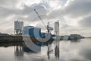 Cement and mortar industry along the river Rhine, Netherlands