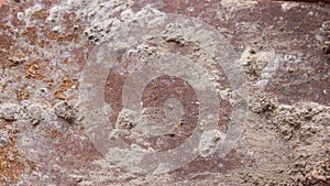 Cement in the old rusty iron's surface texture