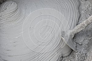 Cement paste mortar concrete mix with sand for construction building