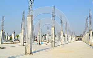 Cement pillar in construct site