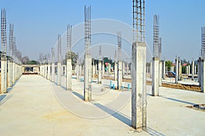 Cement pillar in construct site