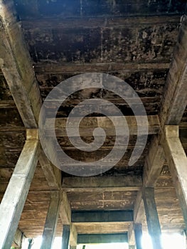 Cement pillars of the bridge contruction