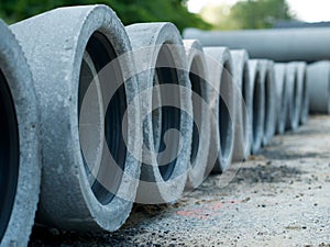 Cement pipes for sewerage rehabilitation in a row