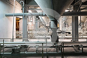 Cement plant inside view