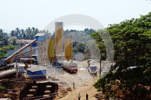 Cement plant and loading cement trucks