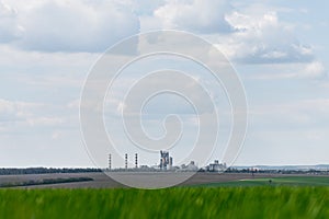 Cement plant view from afar