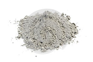 Cement Powder Isolated on White Background