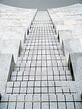 Cement stairs going down