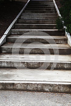 Cement stairs going up