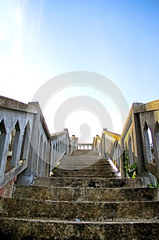 Cement stairs leading to the sky