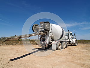 Cement Truck on Excavation Site - Horizontal