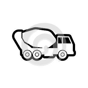 Cement truck icon design template vector illustration